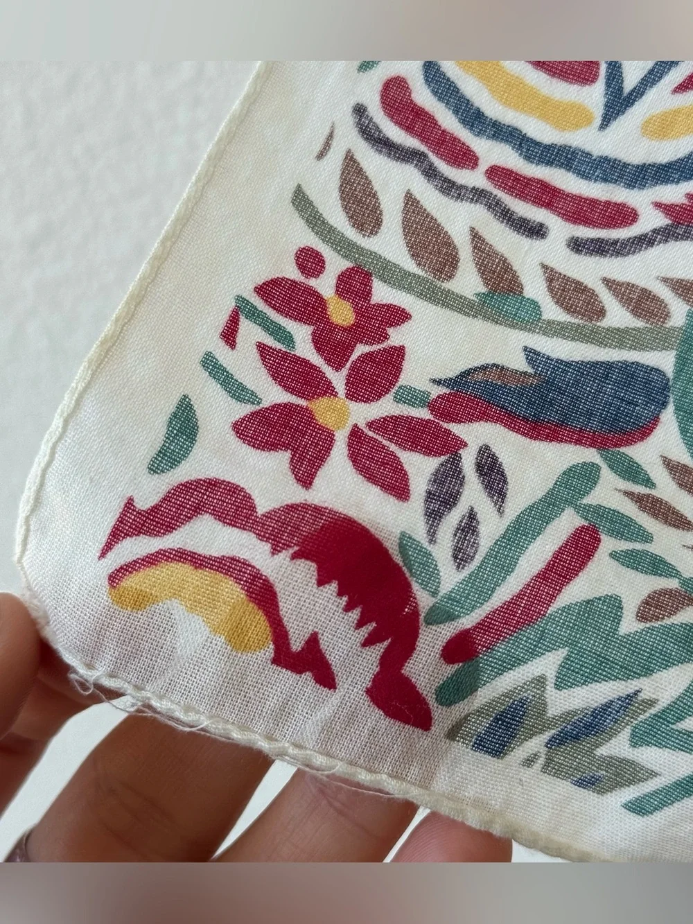 Square Floral Print Scarf
